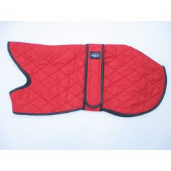 Woodlands Red Quilted Whippet Coat Fleece Lined