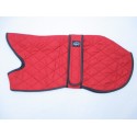 Woodlands Red Quilted Whippet Coat Fleece Lined