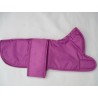 WOODLANDS CERISE DAXI DACHSHUND COAT - GREY SHERPA FLEECE LINING