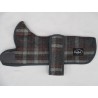 Woodlands Grey Checked Wool Dachshund Coat