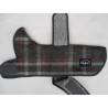 Woodlands Grey Checked Wool Dachshund Coat