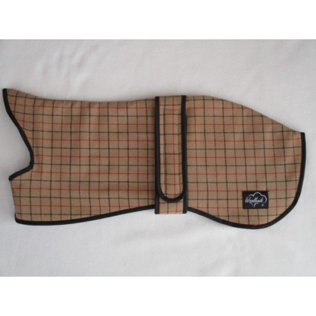 WOODLANDS WOOL CAMEL CHECKED WHIPPET COAT