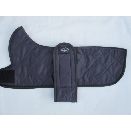 WOODLANDS Dark Purple Quilted Dachshund Coat Fleece Lined