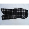 WOODLANDS GREYHOUND COAT BLACK GREY CHECKED FLEECE OUTER GREY FLEECE LINED