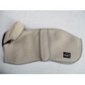 WOODLANDS WHIPPET ZIPPED HI NECK BEIGE WARM FLEECE COAT