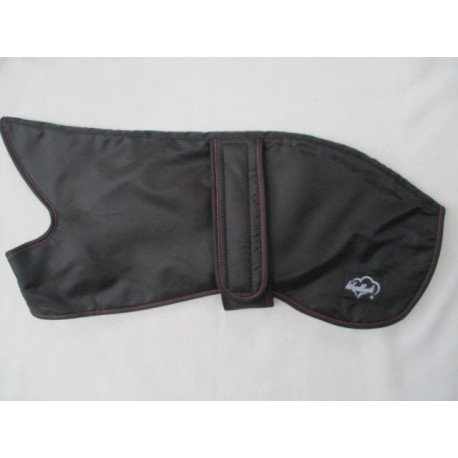 WOODLANDS Waterproof Black Whippet Coat Flamingo Pink Fleece Lining